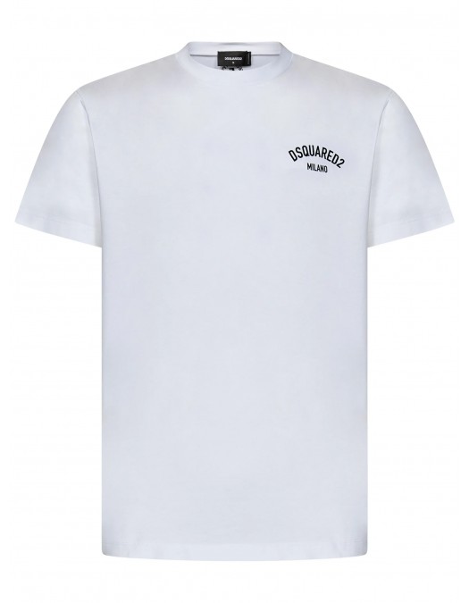 Tricou DSQUARED2, Frontal DSQ2 Milano, White - S71GD1392D20020100