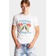 Tricou DSQUARED2, Canadian Brothers, Alb - S71GD1396S23009100