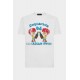 Tricou DSQUARED2, Canadian Brothers, Alb - S71GD1396S23009100