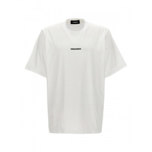 Tricou DSQUARED2, Frontal Print, Alb Tricou DSQUARED2, Frontal Print, Alb