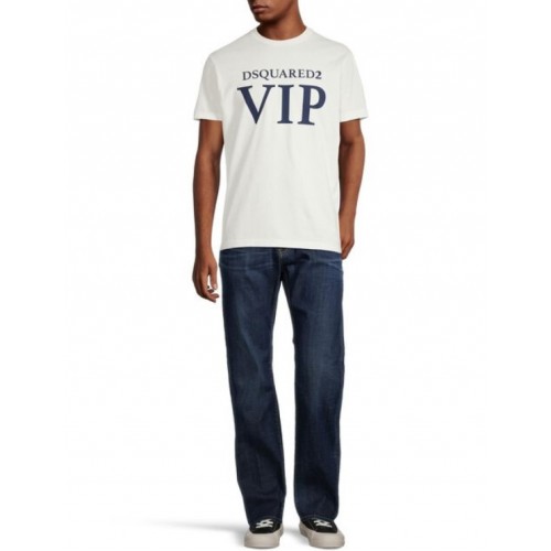 Tricou DSQUARED2, Printed Cotton T-shirt, S71GD1438S22427101 Tricou DSQUARED2, Printed Cotton T-shirt, S71GD1438S22427101