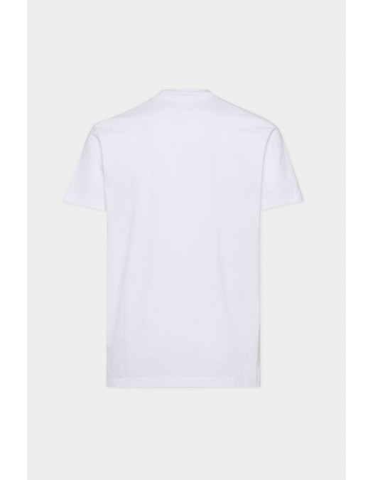 Tricou DSQUARED2, Cool/Slim Fit, Logo Insert, White - S71GD1452D20020100