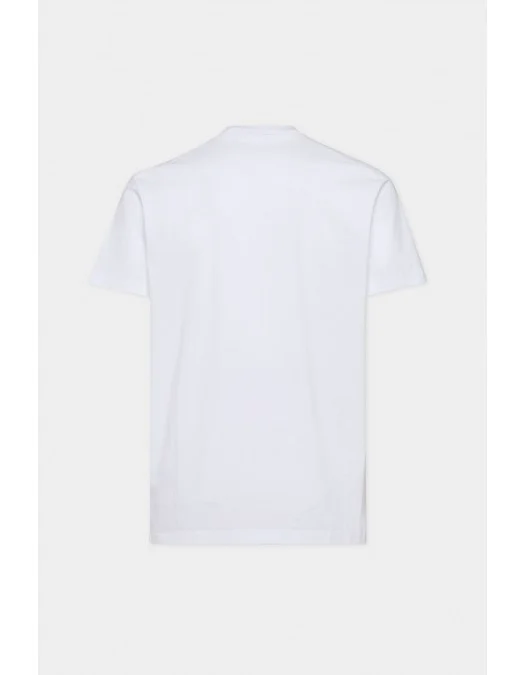 Tricou DSQUARED2, Cool/Slim Fit, Logo Insert, White - S71GD1452D20020100 Tricou DSQUARED2, Cool/Slim Fit, Logo Insert, White - S71GD1452D20020100