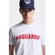 Tricou DSQUARED2, Cool/Slim Fit, Logo Insert, White - S71GD1452D20020100