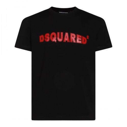 Tricou DSQUARED2, Cool/Slim Fit, Logo Insert, Black Tricou DSQUARED2, Cool/Slim Fit, Logo Insert, Black