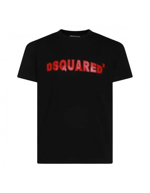 Tricou DSQUARED2, Cool/Slim Fit, Logo Insert, Black