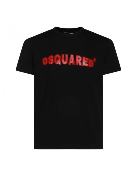 Tricou DSQUARED2, Cool/Slim Fit, Logo Insert, Black - S71GD1452D20020900