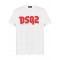 Tricou DSQUARED2, Regular Fit, White, Leaf Logo
