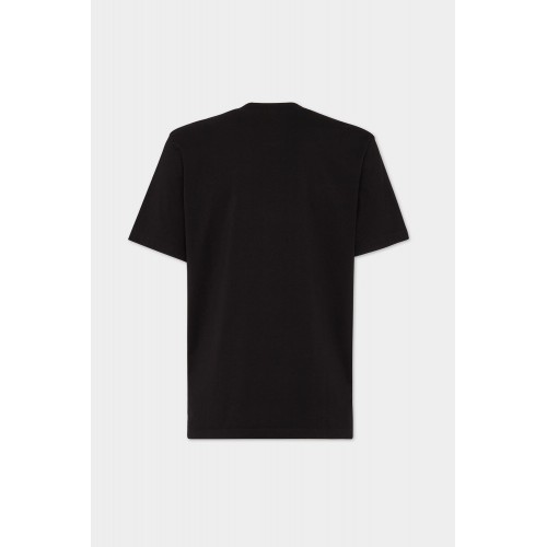 Tricou DSQUARED2, Regular Fit, Black, Leaf Logo Tricou DSQUARED2, Regular Fit, Black, Leaf Logo