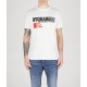 Tricou DSQUARED2, Cool Fit, Keep Moving Around, White Logo, White - S71GD1462S24662100