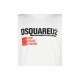 Tricou DSQUARED2, Cool Fit, Keep Moving Around, White Logo, White - S71GD1462S24662100