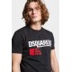 Tricou DSQUARED2, Cool Fit, Keep Moving Around, White Logo, Black - S71GD1462S24662900