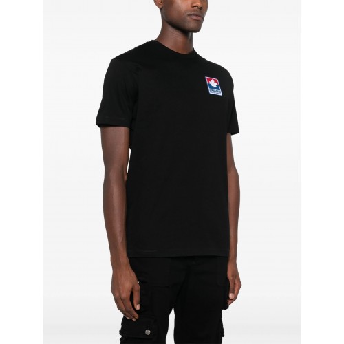 Tricou DSQUARED2, Logo Insert Leaf, Black Tricou DSQUARED2, Logo Insert Leaf, Black