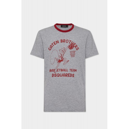 Tricou DSQUARED2, Cool Fit, Basketball Team, Grey Tricou DSQUARED2, Cool Fit, Basketball Team, Grey