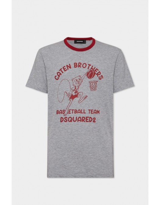 Tricou DSQUARED2, Cool Fit, Basketball Team, Grey - S71GD1493S22146972