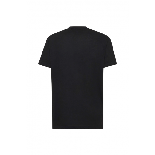 Tricou DSQUARED2, Pressato Cigarette Fit, Black, Slim Fit Tricou DSQUARED2, Pressato Cigarette Fit, Black, Slim Fit