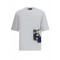 Tricou DSQUARED2, Graphic Print, Blue Details, Alb