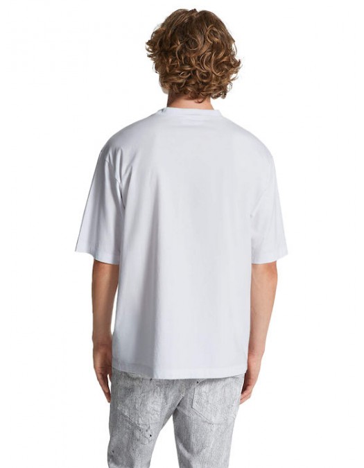 Tricou DSQUARED2, Graphic Print, Mask, White - S71GD1538D20020100 Tricou DSQUARED2, Graphic Print, Mask, White - S71GD1538D20020100