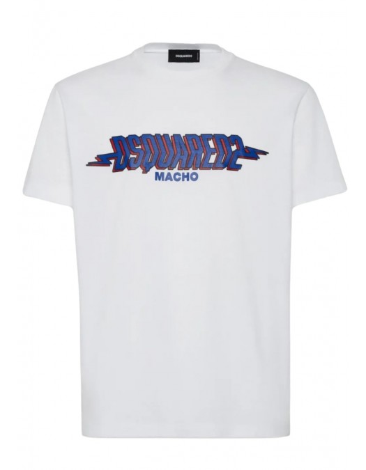 Tricou DSQUARED2, Wash Cool Fit Macho, White - S71GD1552S23009100