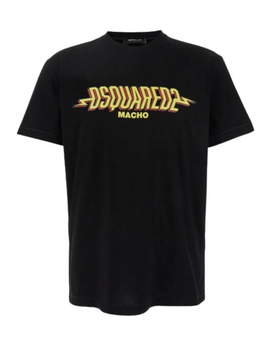 Tricou DSQUARED2, Wash Cool Fit Macho, Slim Fit, Negru - S71GD1552S23009900
