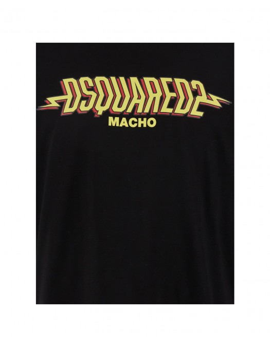 Tricou DSQUARED2, Wash Cool Fit Macho, Slim Fit, Negru - S71GD1552S23009900