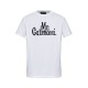 TRICOU DSQUARED2, Mr Catenacci Front Print, Regular Fit, Alb - S71GD1580D20035100