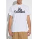 TRICOU DSQUARED2, Mr Catenacci Front Print, Regular Fit, Alb - S71GD1580D20035100