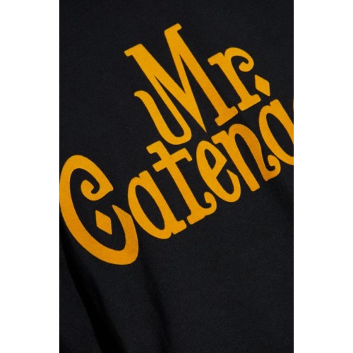 TRICOU DSQUARED2, Mr Catenacci Front Print, Regular Fit, Negru