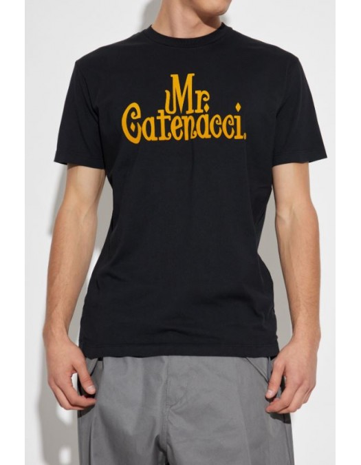 TRICOU DSQUARED2, Mr Catenacci Front Print, Regular Fit, Negru - S71GD1580D20035900