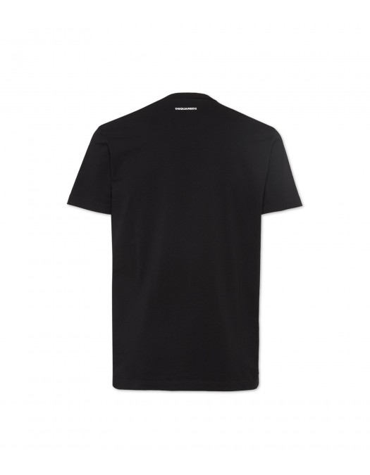 TRICOU DSQUARED2, Toronto's Caten Twins print, Negru, Loose Fit - S71GD1586D20020900 TRICOU DSQUARED2, Toronto's Caten Twins print, Negru, Loose Fit - S71GD1586D20020900