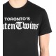 TRICOU DSQUARED2, Toronto's Caten Twins print, Negru, Loose Fit - S71GD1586D20020900 TRICOU DSQUARED2, Toronto's Caten Twins print, Negru, Loose Fit - S71GD1586D20020900