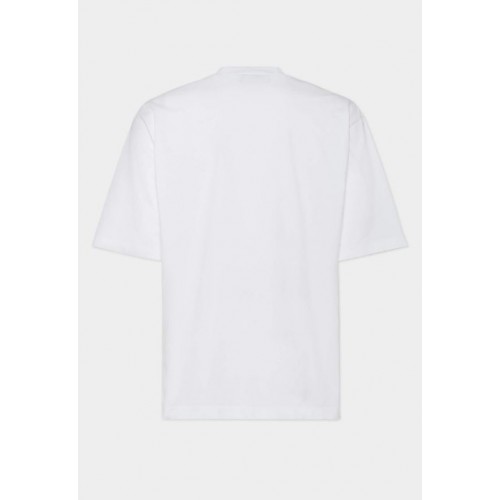 TRICOU DSQUARED2, Tribute to Dean and Dan Print, Loose Fit, Alb