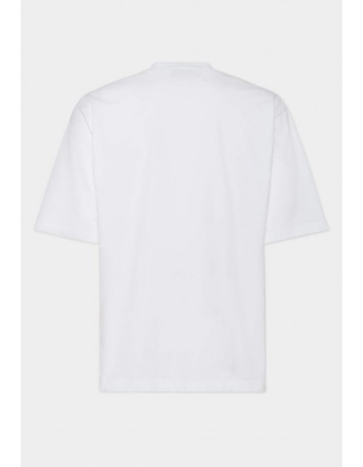 TRICOU DSQUARED2, Tribute to Dean and Dan Print, Loose Fit, Alb - S71GD1587D20020100