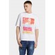 TRICOU DSQUARED2, Tribute to Dean and Dan Print, Loose Fit, Alb - S71GD1587D20020100