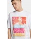 TRICOU DSQUARED2, Tribute to Dean and Dan Print, Loose Fit, Alb - S71GD1587D20020100