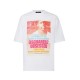 TRICOU DSQUARED2, Tribute to Dean and Dan Print, Loose Fit, Alb - S71GD1587D20020100