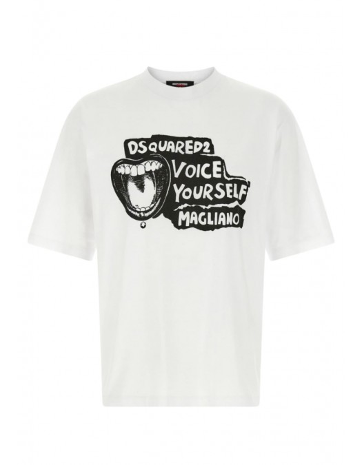 Tricou DSQUARED2, Magliano x D2 Loose Fit Txshirt, Alb - S71GD1596D20020100