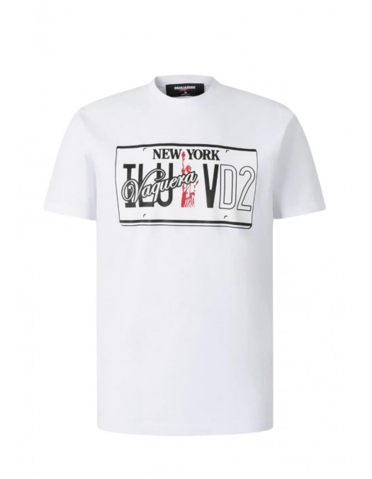 Tricou DSQUARED2, Dsquared2 Logo Printed Crewneck T-Shirt, Alb - S71GD1600D20020100