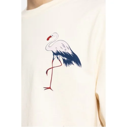 Tricou DSQUARED2,  cream T-shirt with print