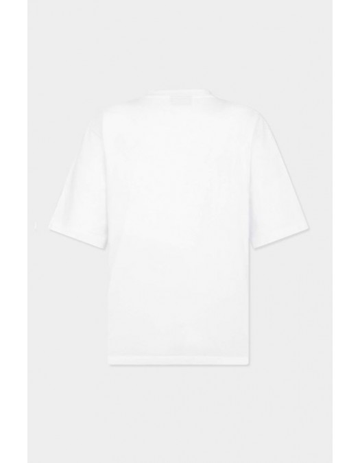 Tricou DSQUARED2, Wild2 Loose Fit T-Shirt, Alb - S71GD1649D20033100