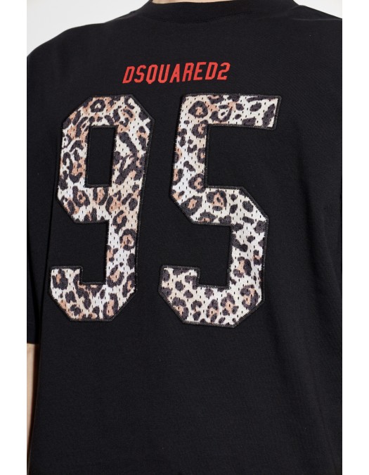 Tricou DSQUARED2, Wild2 Loose Fit T-Shirt, Negru - S71GD1649D20033900