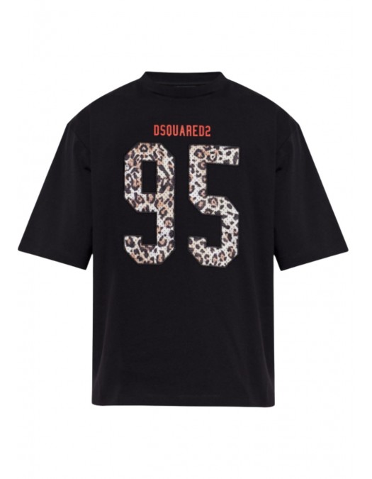 Tricou DSQUARED2, Wild2 Loose Fit T-Shirt, Negru - S71GD1649D20033900