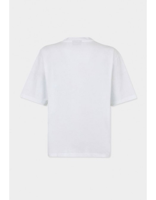 Tricou DSQUARED2, Rebel Tags Loose Fit T-Shirt, Alb - S71GD1652D20033100