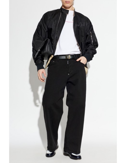 Tricou DSQUARED2, Dsquared2 Tape Loose Fit T-Shirt, Alb - S71GD1653D20033100