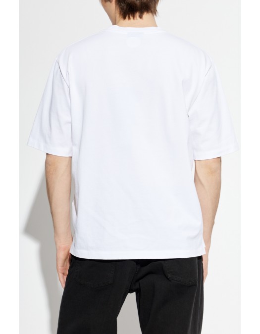 Tricou DSQUARED2, Dsquared2 Tape Loose Fit T-Shirt, Alb - S71GD1653D20033100