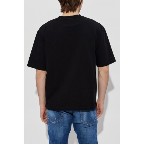 Tricou DSQUARED2, Dsquared2 Tape Loose Fit T-Shirt, Negru