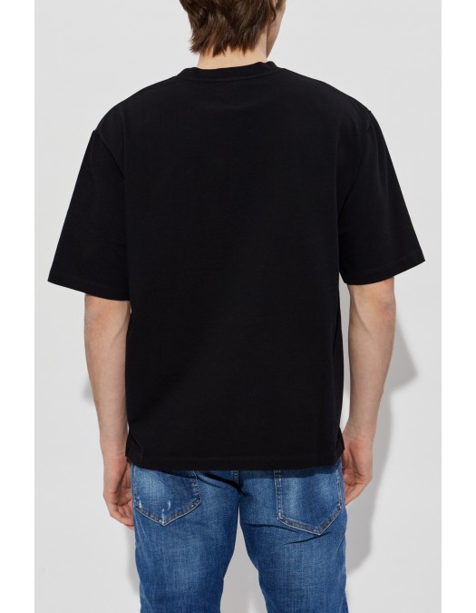 Tricou DSQUARED2, Dsquared2 Tape Loose Fit T-Shirt, Negru - S71GD1653D20033900