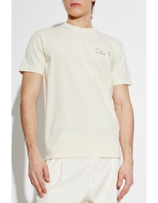 Tricou DSQUARED2, 95 Print, Regular Fit T-Shirt, Cream - S71GD1660D20033103