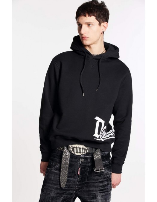 Hanorac Dsquared2, Cool Hoodie, Black - S71GU0627S25516900