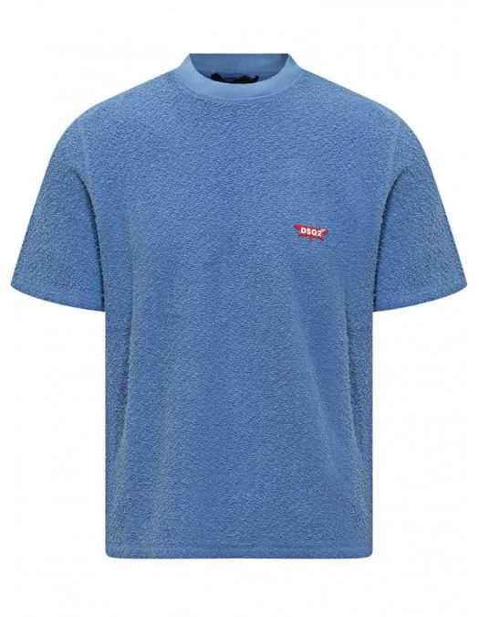 Tricou DSQUARED2, Tennis Fit Crewneck, Blue - S71GU0726S25140483
